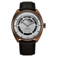 Titan Stellar Cupola Automatic Analog with Sun Moon Phase and Silver Dial Brown Leather Strap Watch for Men - image number 1