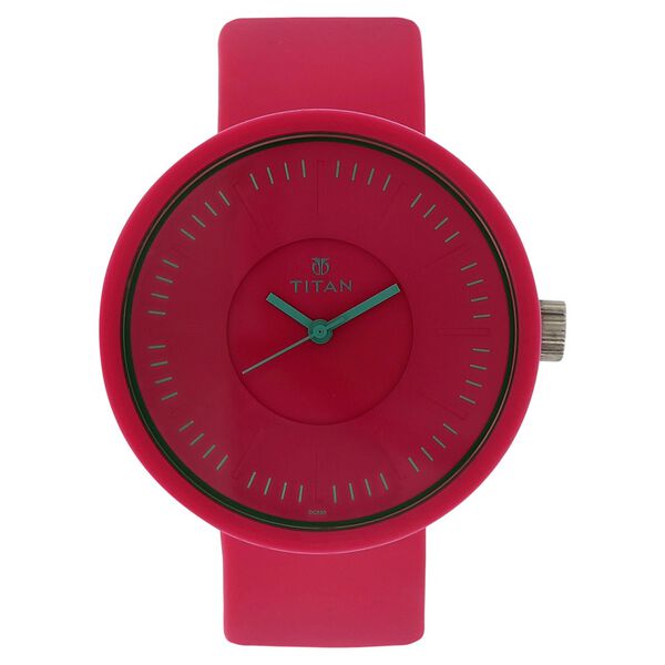 Titan Quartz Analog Pink Dial Plastic Strap Watch for Women - image number 0