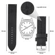 24 mm Black Genuine Leather Straps for Men - image number 1