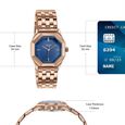 Poze By Sonata Quartz Analog Blue Dial Rose Gold Metal Strap Watch For Women - image number 3