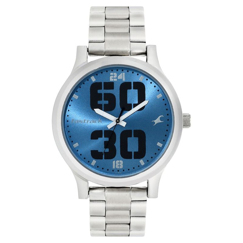 Fastrack Bold Quartz Analog Blue Dial Stainless Steel Strap Watch for Guys - image number 0