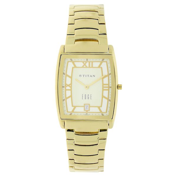 Titan Edge Off White Dial Analog with Date Metal Strap watch for Men - image number 0