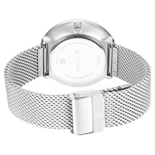 Titan Slim Quartz Multifunction Black Dial Stainless Steel Strap watch for Men - image number 4