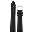 22 mm Black Genuine Leather Strap for Men - image number 0