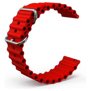 Fastrack Smart Red Silicone Bubble Strap 22 mm