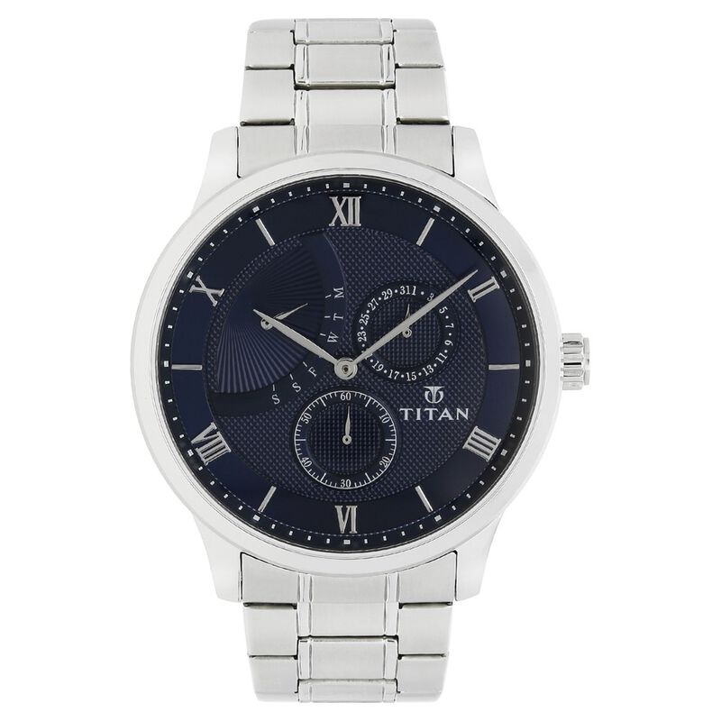 Buy Online Titan Athleisure Blue Dial Quartz Multifunction Nylon Strap  watch for Men - nr90129qp01