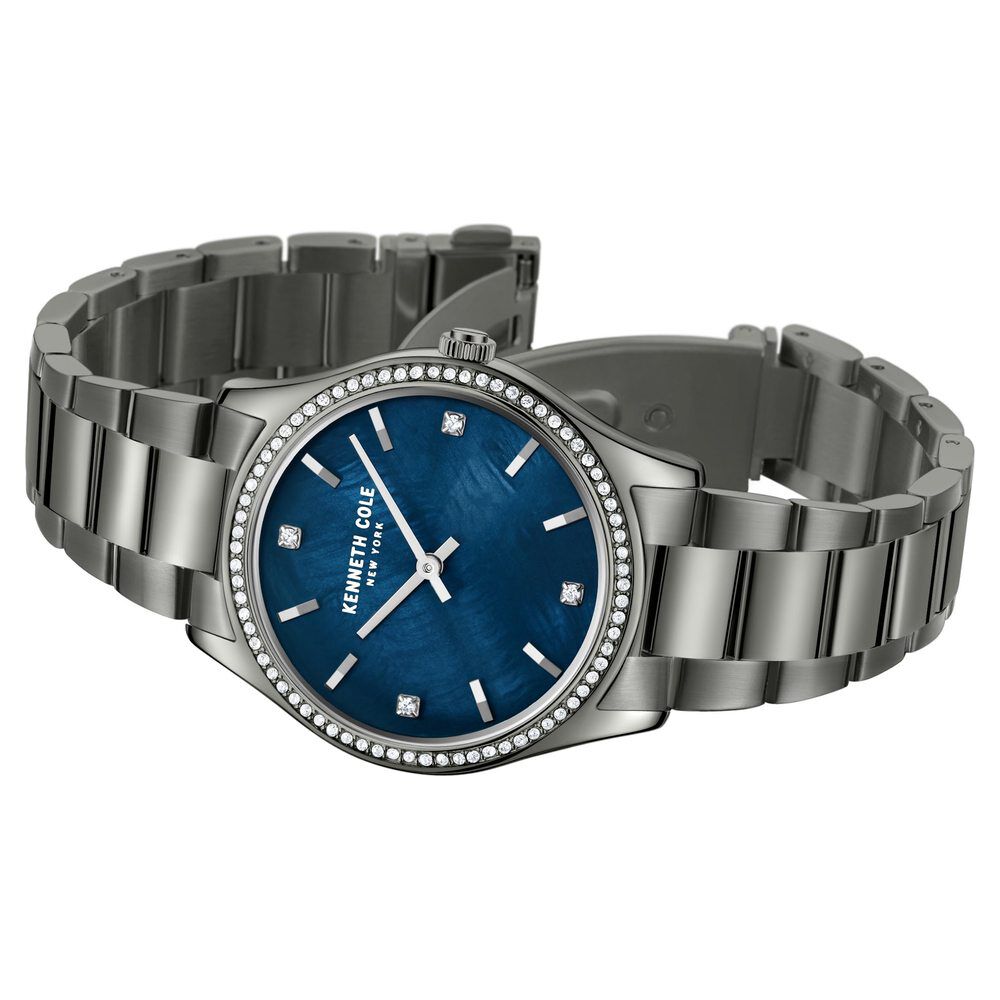 Buy Online Kenneth Cole Quartz Analog Blue Dial Stainless