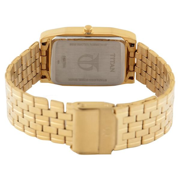 Titan Quartz Analog Champagne Dial Stainless Steel Strap Watch for Men - image number 2