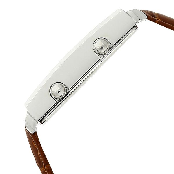 Titan Globe Trotter Silver Dial Dual Time Leather Strap watch for Men - image number 2