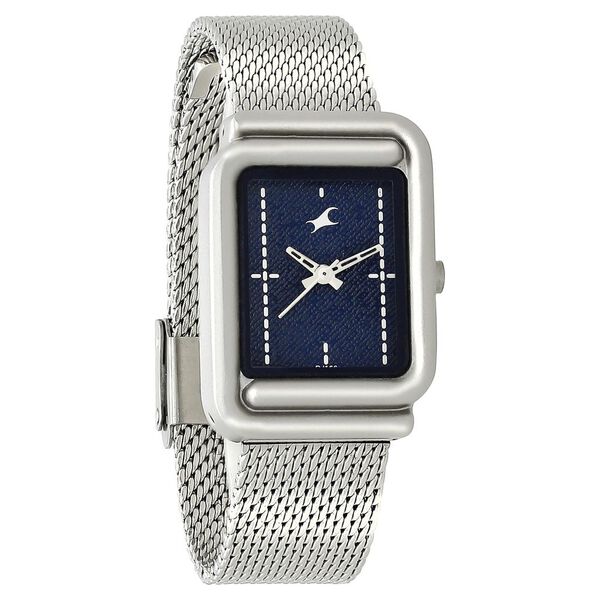 Buy Online Fastrack Denim Quartz Analog Blue Dial Stainless Steel
