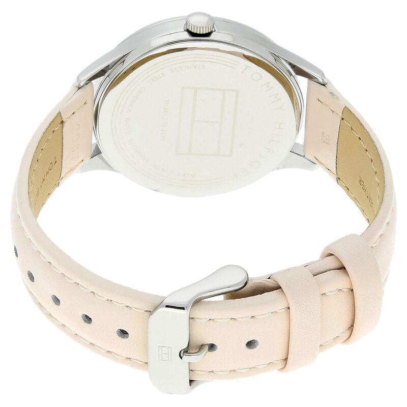 Buy Online Tommy Hilfiger Quartz Analog Silver Dial Leather Strap Watch ...