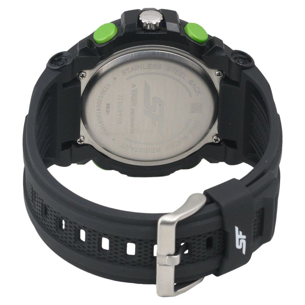 Buy Online SF Arcade Quartz Analog Digital Dial PU Strap Watch for Men 77102pp01 Titan