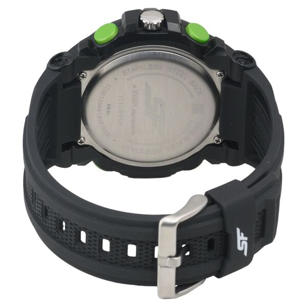 SF Arcade Quartz Analog Digital Dial PU Strap Watch for Men - image number 3