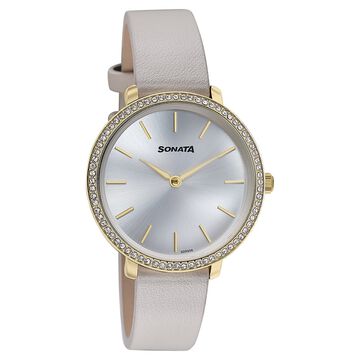 Sonata Wedding Edit Quartz Analog Silver Dial Stainless Steel Strap Watch For Women