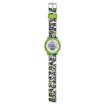 Zoop Looney Tunes Digital Watch with Green Case and Green Multi Color Strap for Boys Girls Kids, from House of Titan