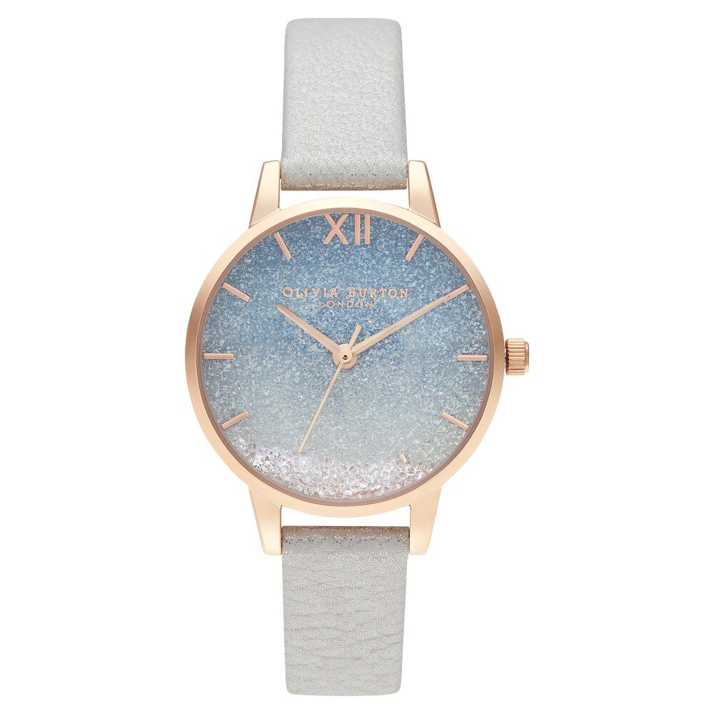 Buy Online Olivia Burton Quartz Analog Blue Dial Leather Strap Watch for Women ncob16us26w Titan