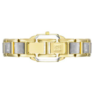 Anne Klein Quartz Analog Grey Dial Golden Plastic Strap Watch For Women