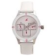 Fastrack Monochrome Quartz Multifunction Black Dial Leather Strap Watch for Girls