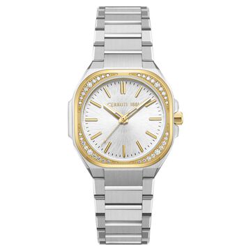 Cerruti 1881 Quartz Analog Silver Dial Silver Colour Stainless Steel Strap Watch For Women