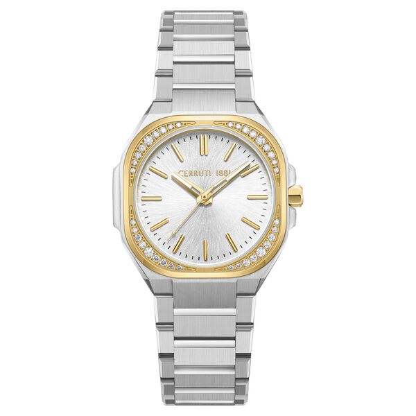 Cerruti 1881 Quartz Analog Silver Dial Silver Colour Stainless Steel Strap Watch For Women - image number 0