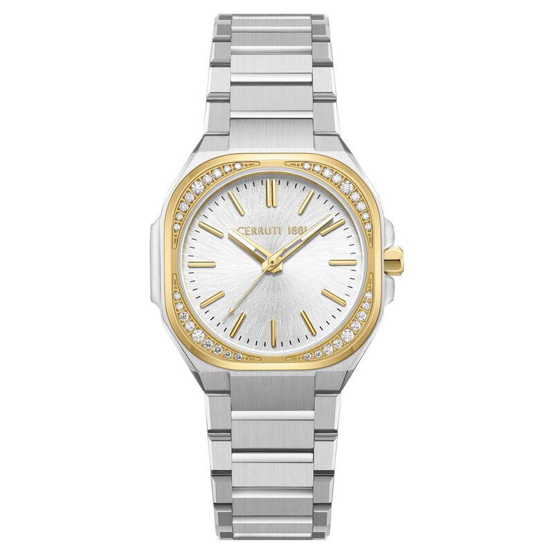 Cerruti 1881 Quartz Analog Silver Dial Silver Colour Stainless Steel Strap Watch For Women