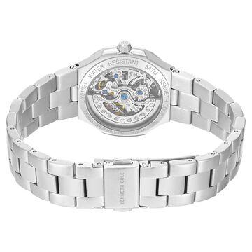 Kenneth Cole Automatic Automatic Blue Dial Silver Stainless Steel Strap Watch For Women