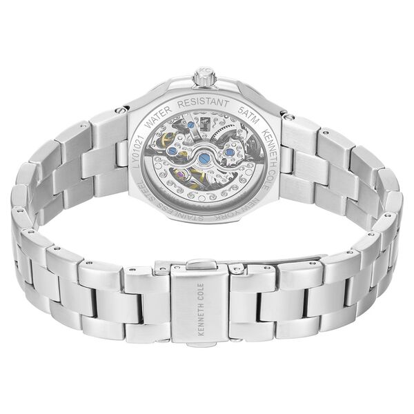 Kenneth Cole Automatic Automatic Blue Dial Silver Stainless Steel Strap Watch For Women - image number 4