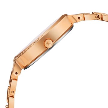 Fastrack Pulse Quartz Analog Rose Gold Dial Metal Strap Watch For Girls