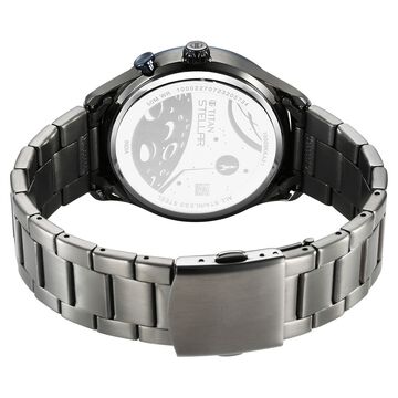Titan Stellar Multifunction Blue Dial Grey Stainless Steel Strap Watch For Men