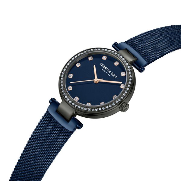 Kenneth Cole Quartz Analog Blue Dial Stainless Steel Strap Watch For Women - image number 3