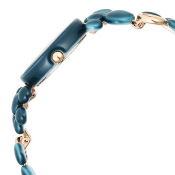 Titan Quartz Analog Blue Dial Metal Strap Watch for Women