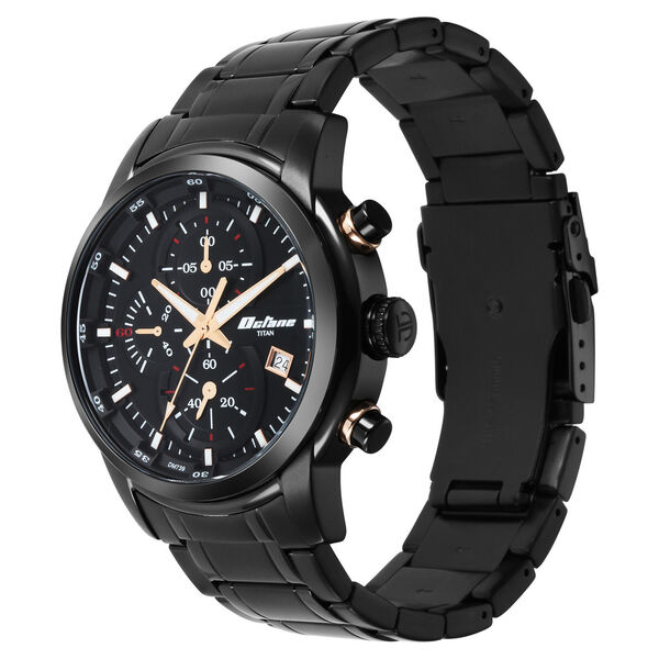 Titan Octane Black Dial Chronograph Watch for Men - image number 3