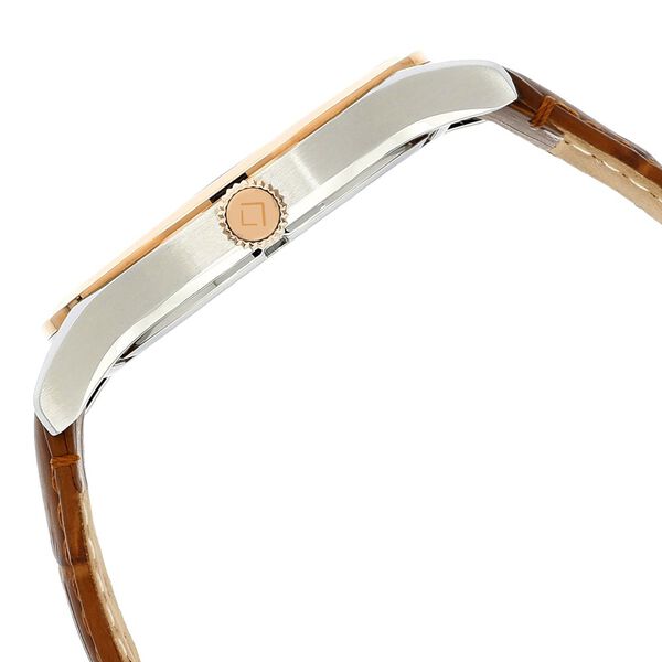 Xylys Swiss Analog with Date Brown Leather Strap Silver Dial Watch For Men - image number 3