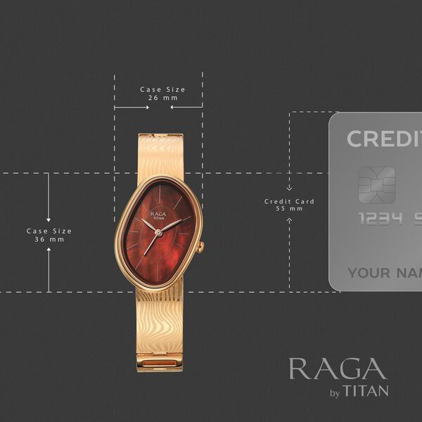 Buy Online Titan Raga Sierra Quartz Analog Amber - Brown Dial Rose Gold ...