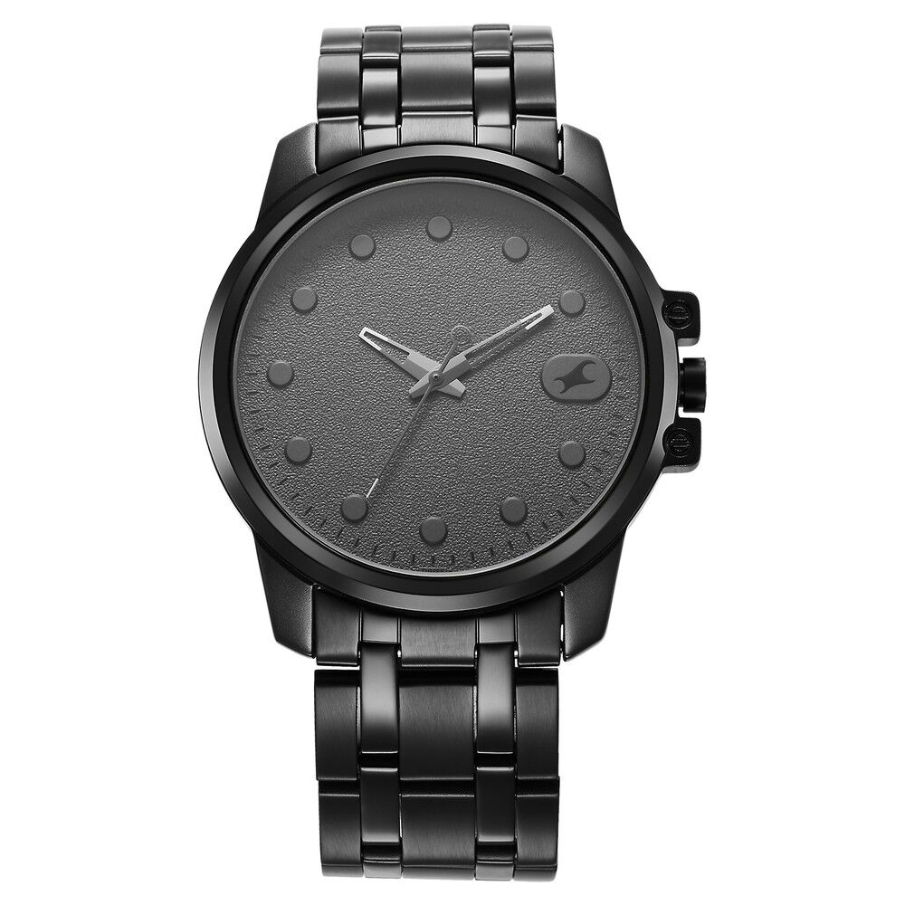 Buy Online Fastrack Pulse Quartz Analog Anthracite Dial With Black Stainless steel Strap Watch for Guys 3314nm01f Titan