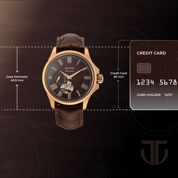 Titan Automatic Atrium Offset Seconds Open Heart Automatic