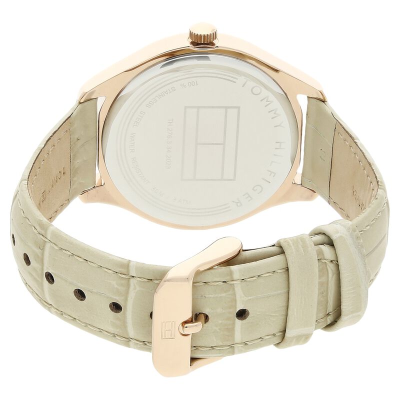Tommy Hilfiger Quartz Analog Silver Dial Leather Strap Watch for Women - image number 3