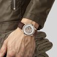 Titan Automatic Silver Dial Brown Leather Strap Watch for Men - image number 7