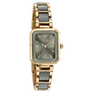 Sonata Poze Quartz Analog Green Dial Two Toned Metal & Plastic Strap Watch For Women