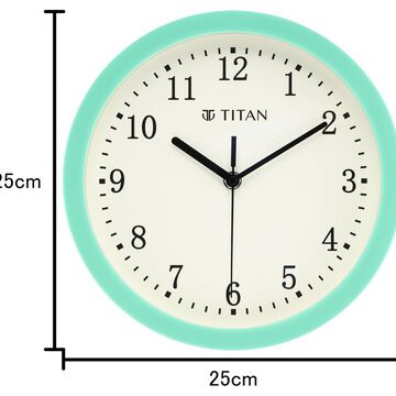 Titan Classic Wall Clock White Wall Clock with Silent Sweep Technology - 25.0 cm x 25.0 cm (Small)