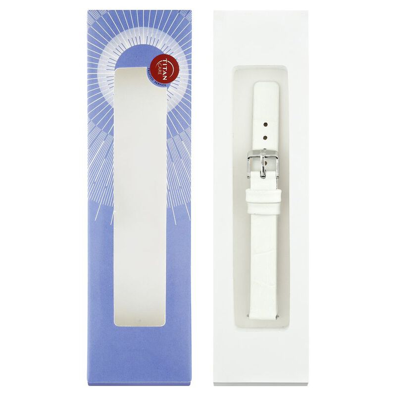 10 mm White Genuine Leather Strap for Women - image number 7