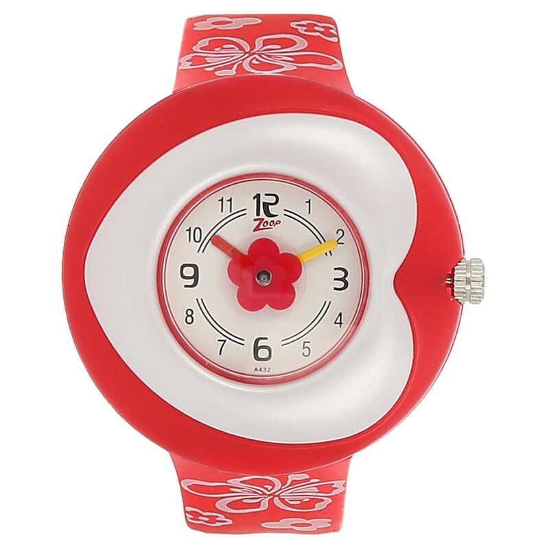 Zoop Analog Watch with Silver Dial & Multicoloured Strap for Girls Kids, from House of Titan