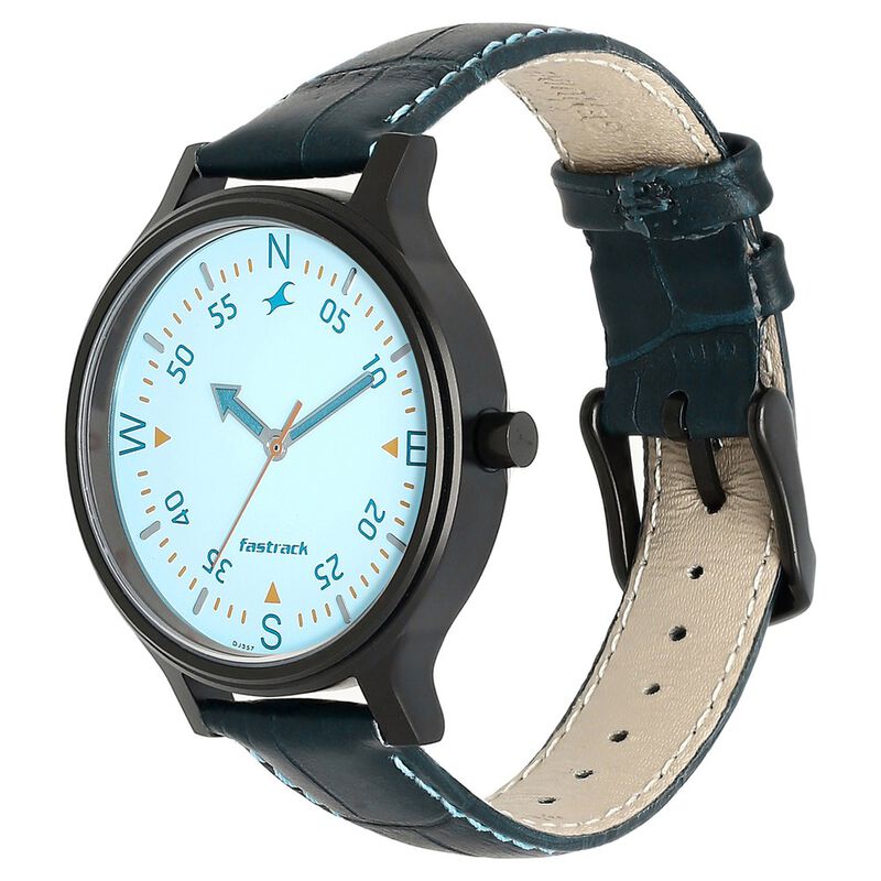 Fastrack Road Trip Quartz Analog Blue Dial Leather Strap Watch for Girls - image number 2