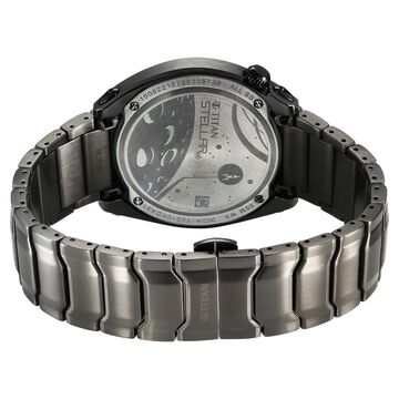 Titan Stellar Quartz Multifunction Black Dial Stainless Steel Strap Watch for Men