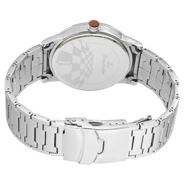 Titan Quartz Analog Silver Dial Metal Strap Watch for Men