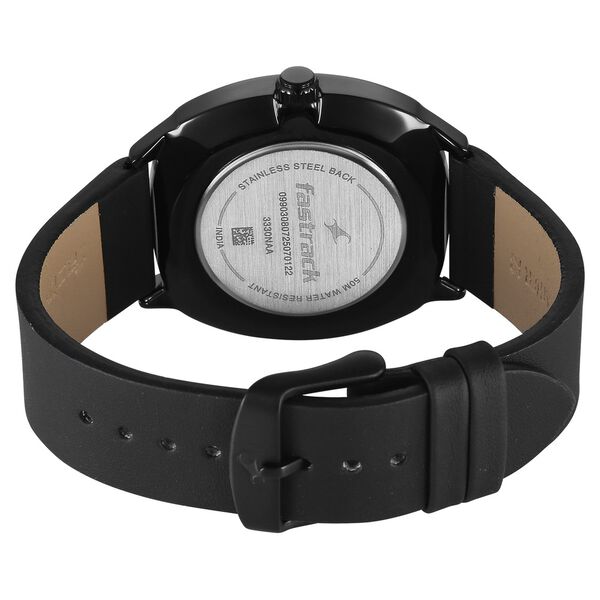 Fastrack Tick Tock Quartz Multifunction Green Dial Leather Strap Watch For Guys - image number 4