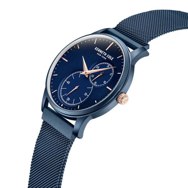 Kenneth Cole Multifunction Blue Dial Stainless Steel Strap Watch For Men - image number 3