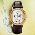 Titan Nebula Calligraphy Quartz Analog 18 Karat Solid Gold Watch for Men