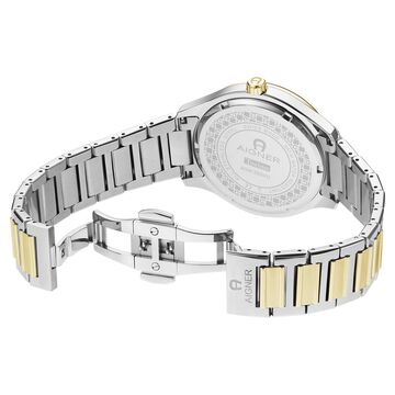 Aigner Quartz Analog Silver Dial Two Toned Stainless Steel Strap Watch For Men