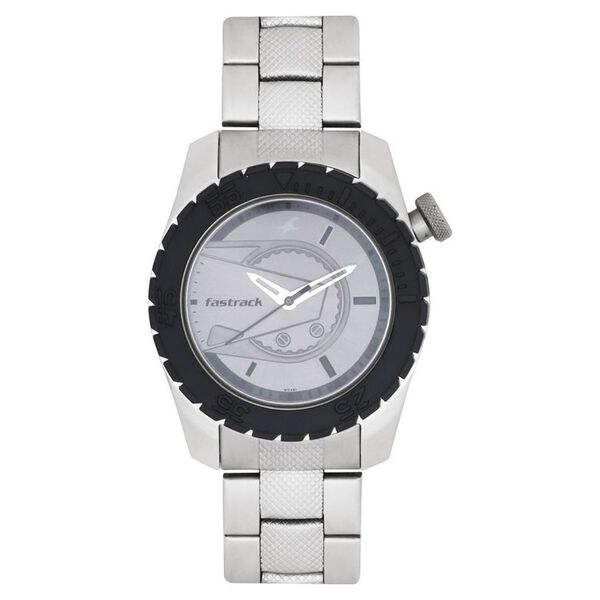 Fastrack Quartz Analog Grey Dial Stainless Steel Strap Watch for Guys - image number 0